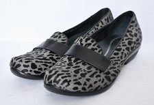 Dansko Oskana Cheetah Print Slip On Flats Loafers Womens Size 38 Grey Black