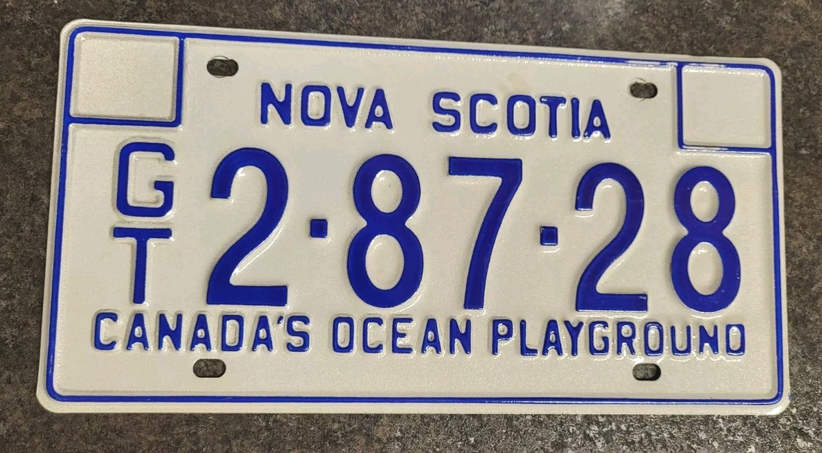 Rare 1980s Nova Scotia GT License Plate , Mint Never Used | eBay