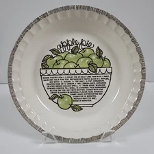 Royal China by Jeannette ~ Apple Pie Recipe Dish ~ 11" Diameter