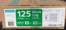 Siemens E0816ML1125S 125A Main Lug 8 Space 16 Circuit Surface Mount Load  Center