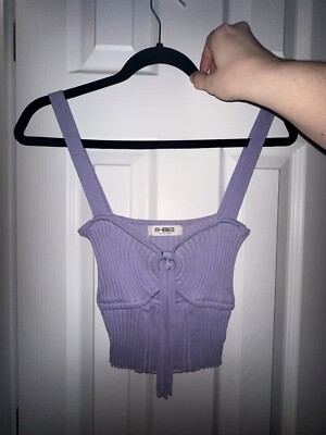 4th & Reckless Emerie Pleated Knit Top in Lilac Women s S