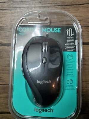 Logitech M500 Corded Standard Mouse - Black