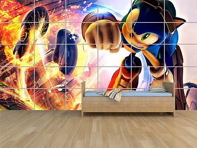 Poster Géant Sonic - Décoration Murale Pour Chambre D'enfant - Taille XL