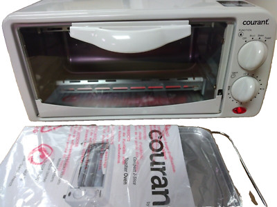 Courant TO621W Compact 2-Slice Toaster Oven, Toast, Bake, Broil,  White