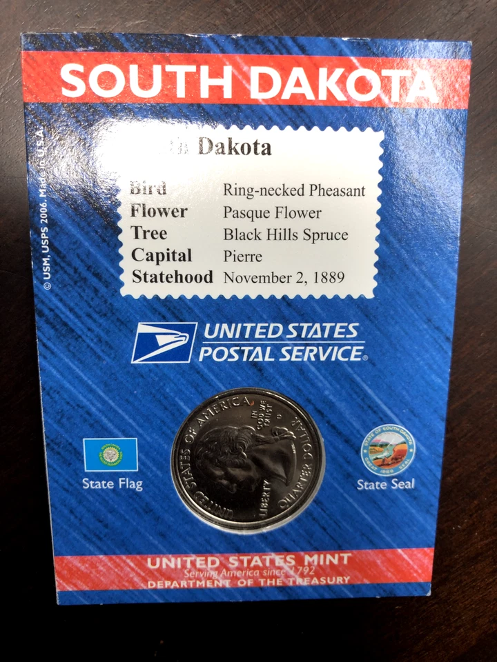 United States Mint Issue 39 South Dakota State Quarter / 1st Ed Postage Stamp - Image 2 of 4