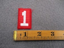 Boy Scouts of America BSA Red White Troop Number  1 One Patch T2 