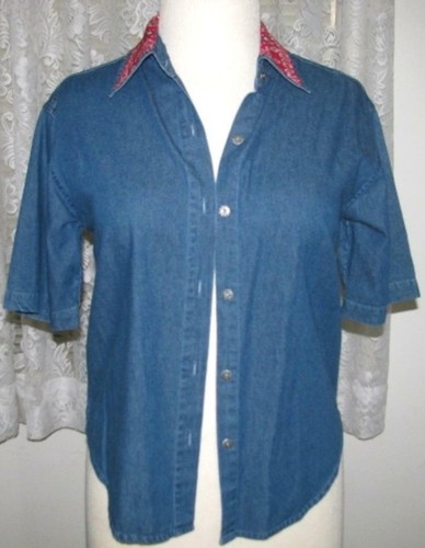 Red Bandana Collar Shirt Size 