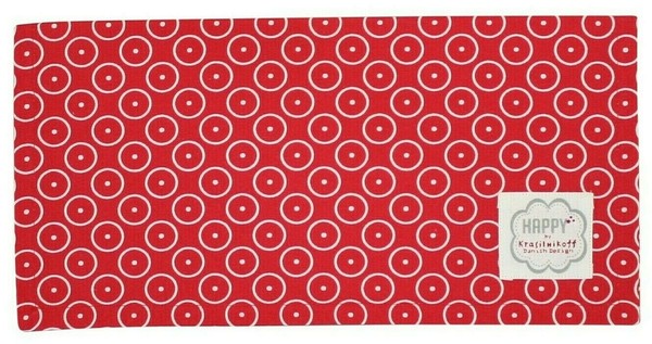 Krasilnikoff 4Er Set Stoffservietten 40 X 40 Cm Baumwolle Circle Dots Kreise Rot-image