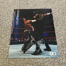OMOS Signed Autograph 8x10 Photo WWE COOL RARE CHOKE BAS BECKETT