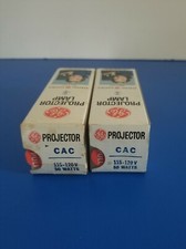 Lot Of 2 New GE General Electric CAC Projector Lamp Bulbs 50W 120V - NOS