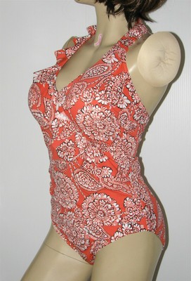 ruffle trim swimsuit