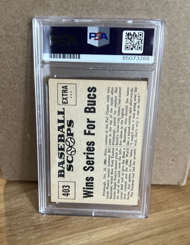 Bill Mazeroski Autographed Signed 1961 Scoops Card #403 PSA Script Auto GM 10 - Picture 6 of 7