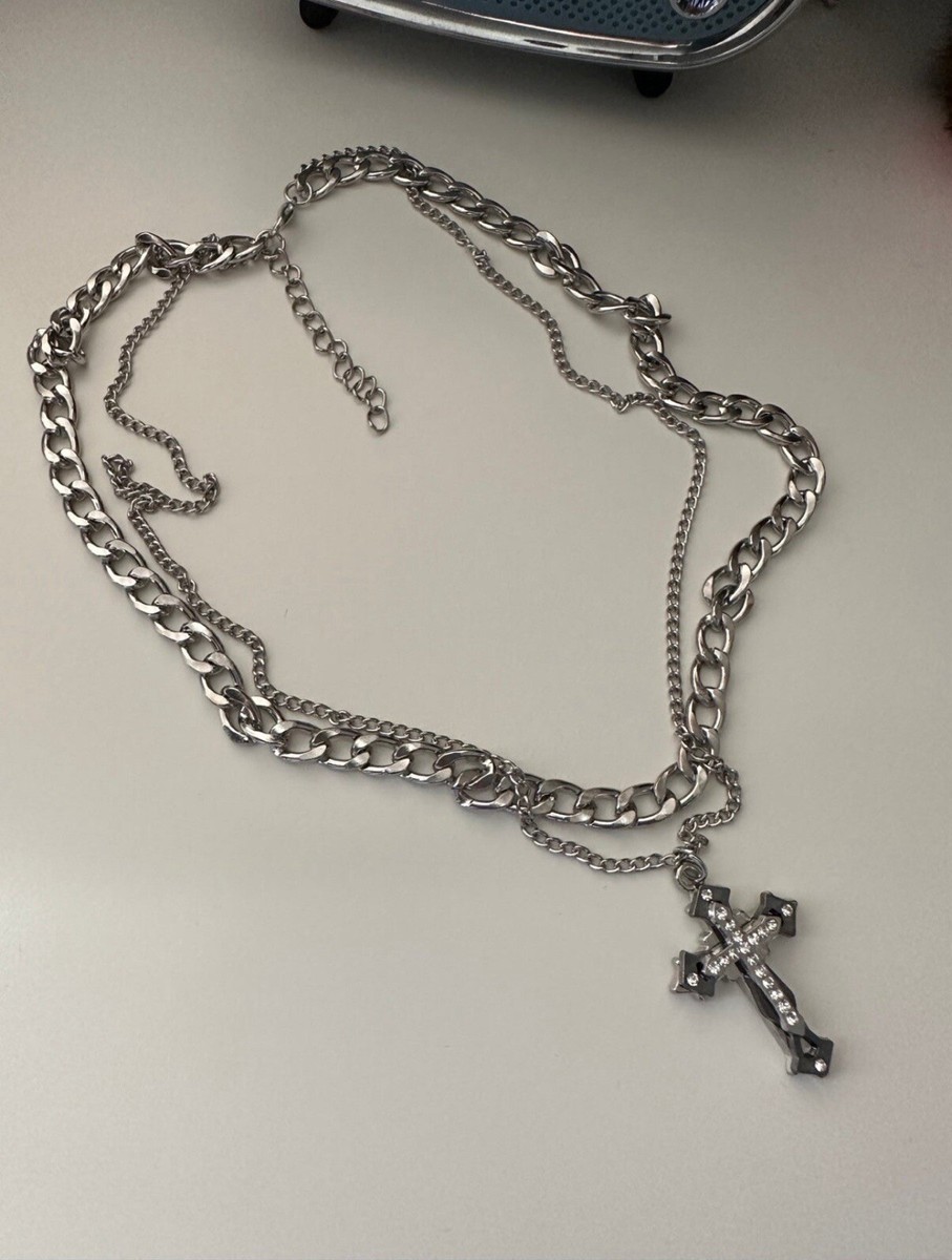 Men Stainless Steel Necklace Chain Hip Hop Gothic Unisex Men Stainless Steel Necklace Chain Hip Hop Gothic Unisex