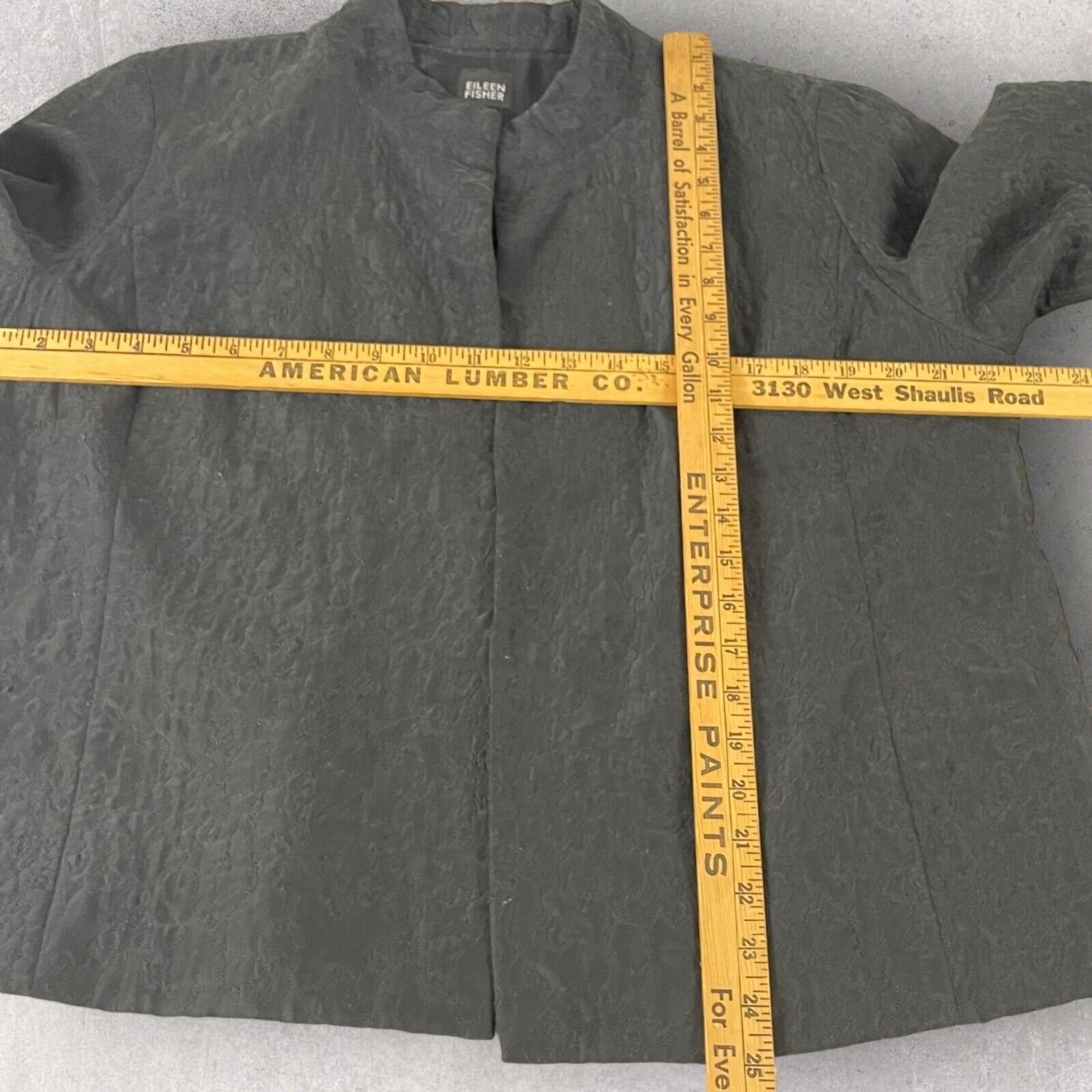 Eileen Fisher Jacket Size Large Black 100% Silk L… - image 6
