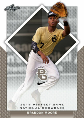 BRANDON MOORE 2016 LEAF ''PERFECT GAME'' SHOWCASE NIKE ALL-AMERICAN ROOKIE CARD!