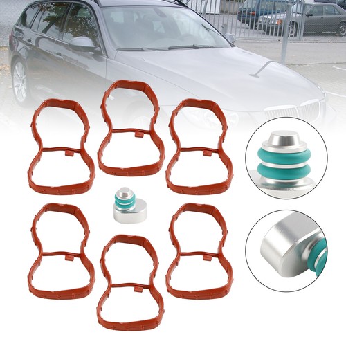 6PCS Intake Manifold Gasket 1167807480 Fit BMW E90-93 F10 F11 F07 X5 X6 N57 F8 - Picture 4 of 20