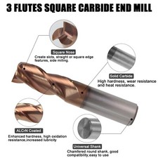 Diametro 8 Mm, Fresa Dritta In 3 Parti, Punta In Carburo Extra Lunga, Testa Della Fresa Dritta, Fresa Per Lavorazione Del Legno | Leroy Merlin - Foto 5