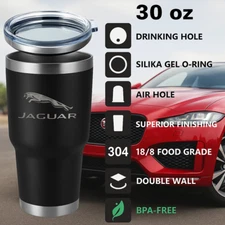 JAGUAR LOGO 30 oz Insulated Tumbler - For The Car Enthusiest. Sweet!