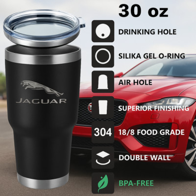 JAGUAR LOGO 30 oz Insulated Tumbler - For The Car Enthusiest