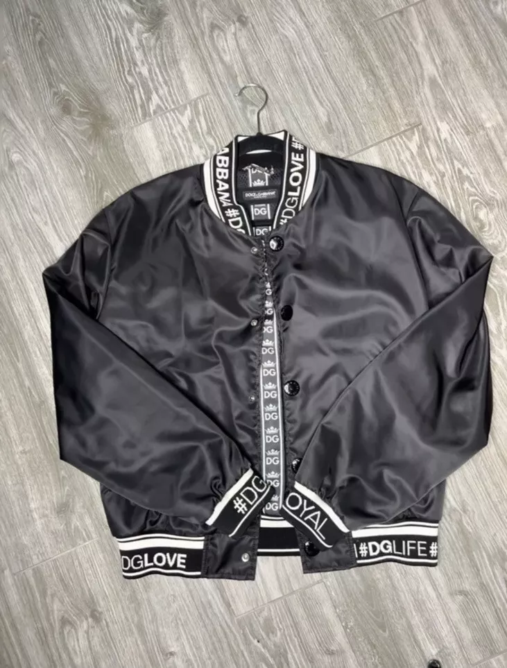 DG Bomber Jacket in Black - Dolce Gabbana