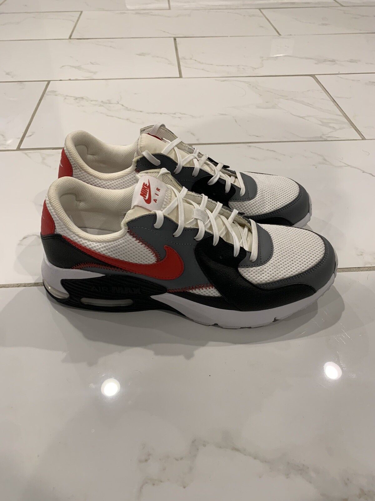 Nike air max white grey and red - image 1