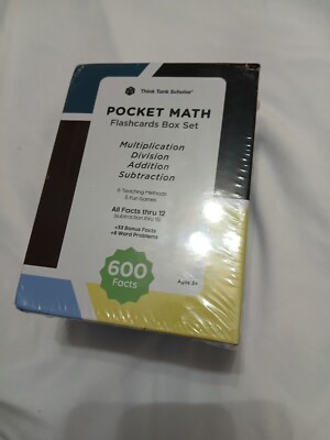 Think Tank Scholar Math Flash Cards Full Set 6 Teaching Methods 5 Fun Games NEW