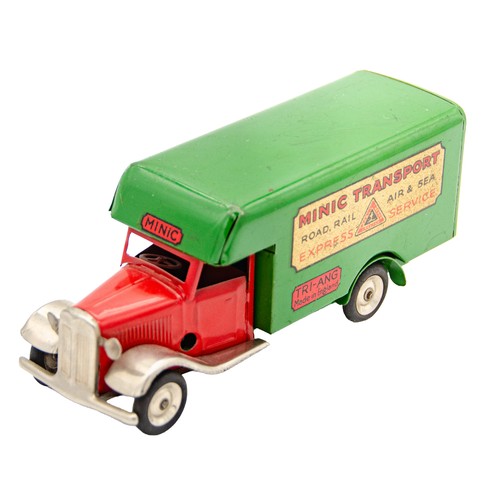 Automobile van transport mécanique en tôle MINIC-TRIANG (années 1930) UK