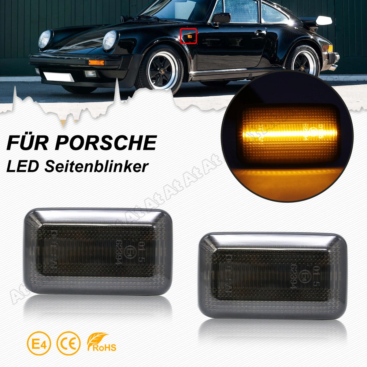 LED Schwarz Seitenblinker Für Porsche 911 964 993 924 944 959 Audi  