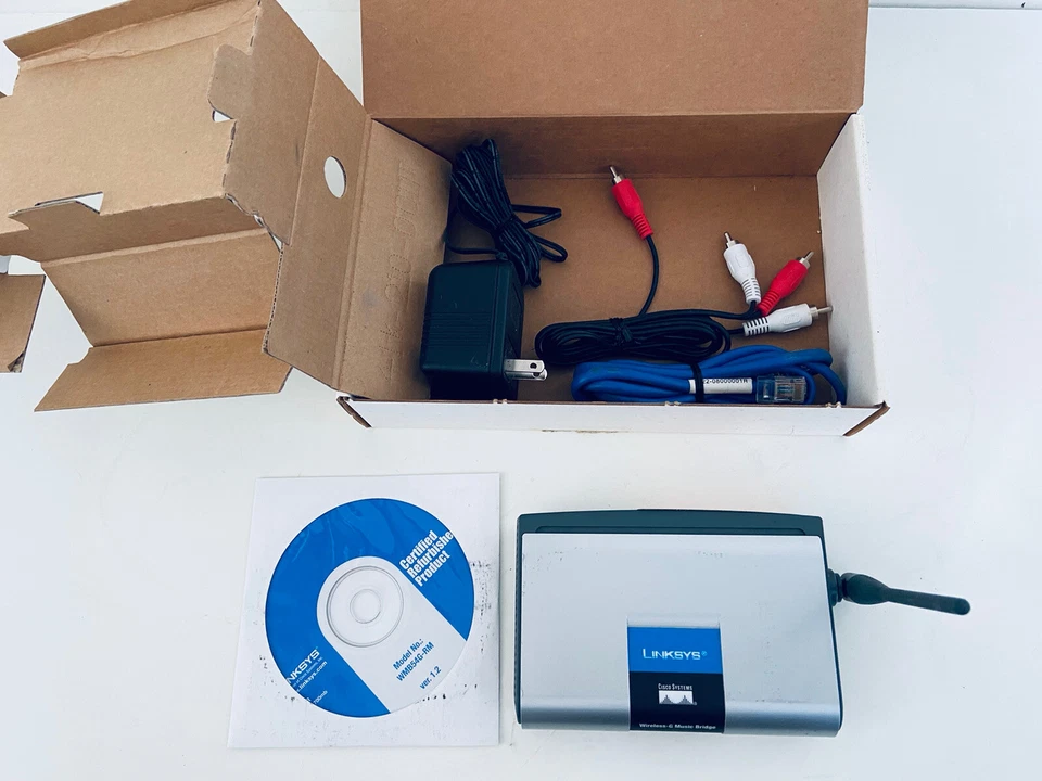 Linksys WMB54G Wireless-G Music Bridge Cisco Wi-Fi Factory Refurbished Mint - Image 4 of 4