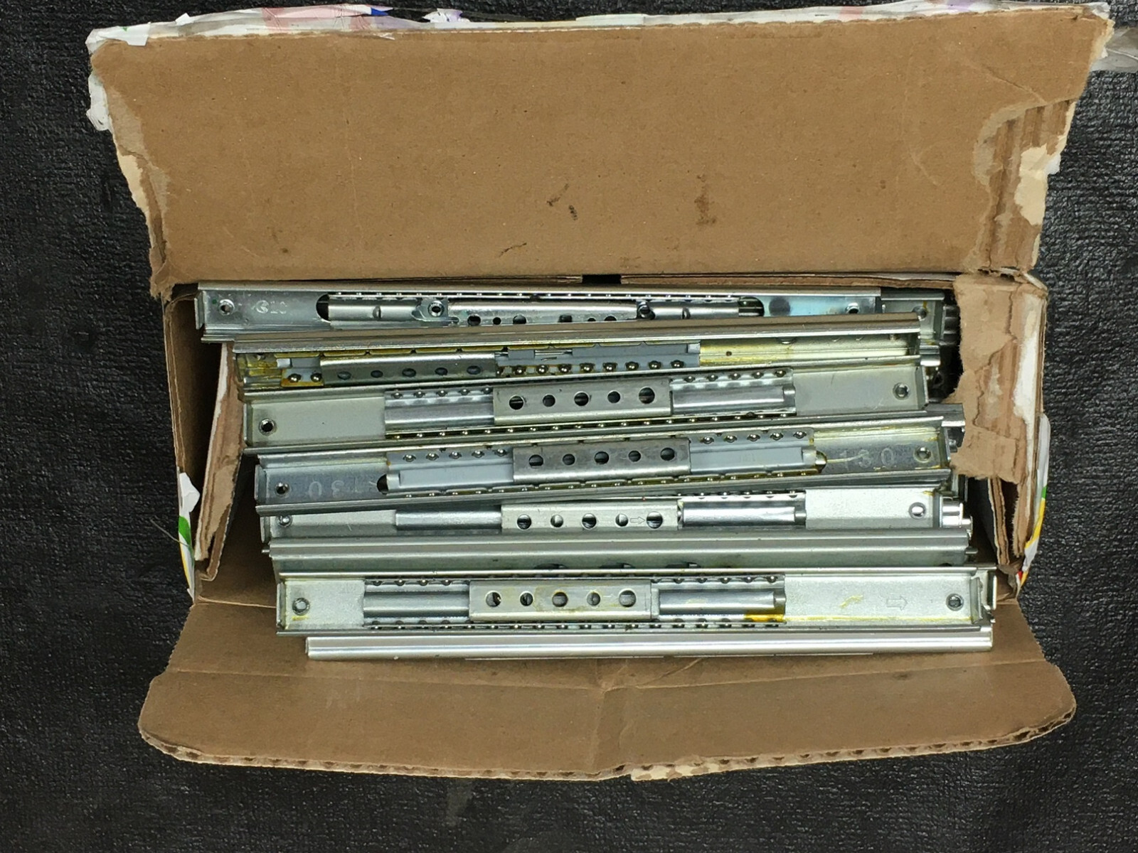 Lot of 4 Mini Ball Bearing Drawer Slides 7" Inch Shelf Used