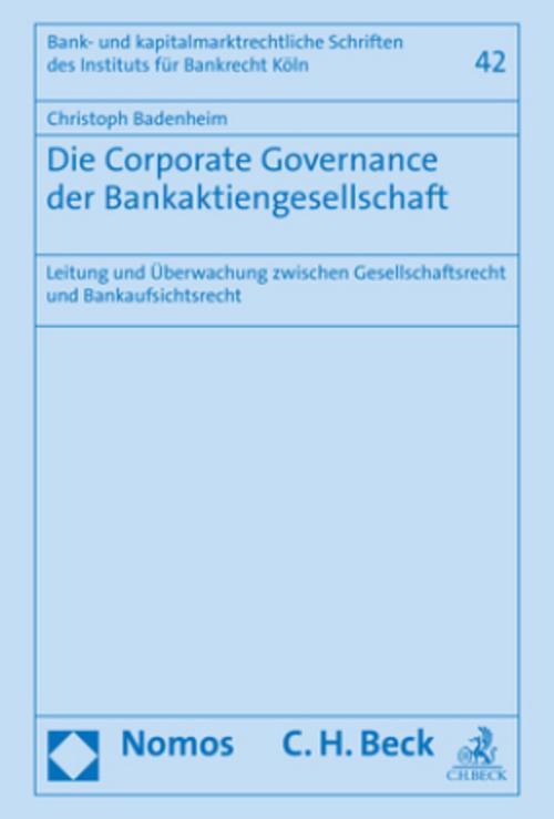 Die Corporate Governance Der Bankaktiengesellschaft Christ ...