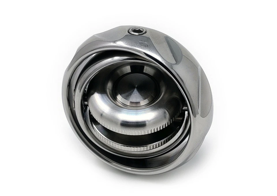 Giroscopio Mechforce EDC GEN2 acero inoxidable inquietud manual alivio del estrés juguete de enfoque Foto 3 de 4