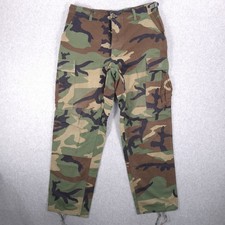 Military Woodland Camo Hot Weather Combat Army Cargo Pants Adjustable 31-35x31