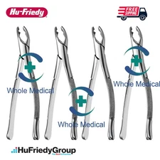 Hu-Friedy Dental Extraction Forceps 151AS – Split Beak, Serrated, Set of 4 Pcs