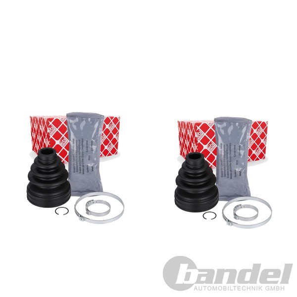2X Febi Achsmanschetten Satz Getriebeseitig Vorne Passend FüR Opel Combo Corsa M-image