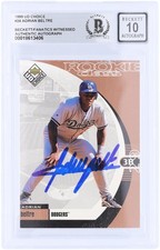 Adrian Beltre Dodgers Signed 1999 Upper Deck Choice Rookie Class #24 BAS 10 Card. rookie card picture