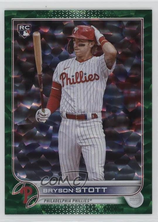 2022 Topps Update Green Foil 152/499 Bryson Stott #US224 Rookie RC 1bu3