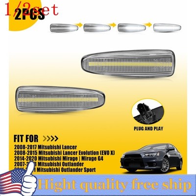 2/4/6 WHITE LED SIDE MARKER TURN SIGNAL LIGHT WHITE FOR 08-17 MITSUBISHI LANCER