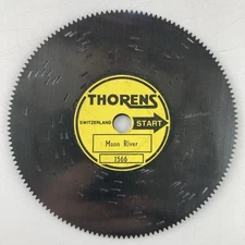 Vintage Thorens Music Box Disc ~ MOON RIVER 1566 - Thorens 4.5 inch