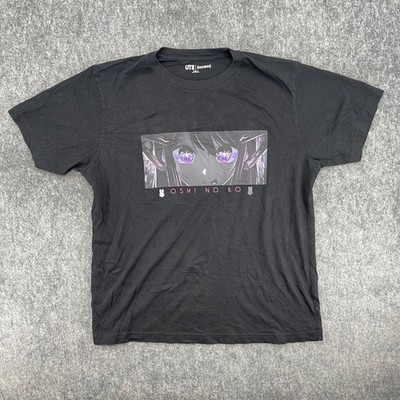 Oshi No Ko Ai Hoshino Graphic T-Shirt Mens XL Black Anime Manga Uniqlo UT