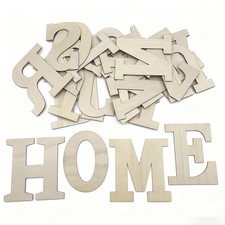 Wooden Letters for Crafts, 6 Inch Unfinished Capital Large Wooden Alphabet Lette