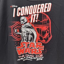RunDisney Half Marathon Star Wars Inaugural The Dark Side Race Shirt Large 2018