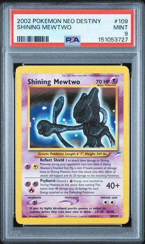 2002 POKEMON NEO DESTINY #109 SHINING MEWTWO PSA 9