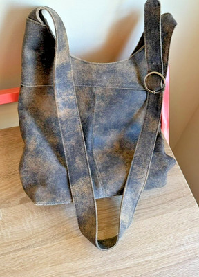 Cofi Genuine Leather Black & Bronze Splatters Hobo Bag Purse Coastal Cowgirl
