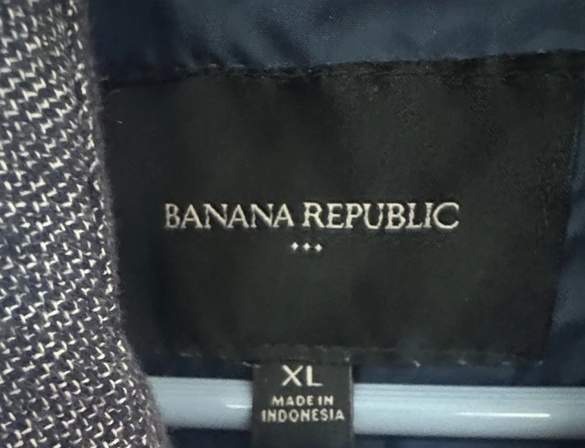 Banana Republic Men’s Quilted Puffer Vest XL Gray Heather Classic Fall Layer - Image 3 of 3