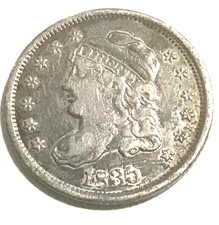 buste coiffé elfe demi dime 1835 SW158