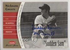 2006 Fleer Greats of the Game Nickname Sam McDowell #NG-SM Auto q7k