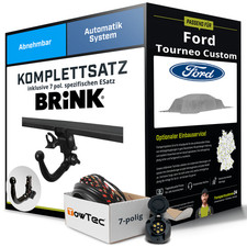 Für FORD Tourneo Custom V710, NXN Anhängerkupplung abnehmbar +eSatz 7pol 23- Kit