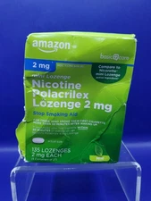 Amazon Basic Care Nicotine Polacrilex Mini Lozenge Mint 2 mg 135Ct Exp 07/2027