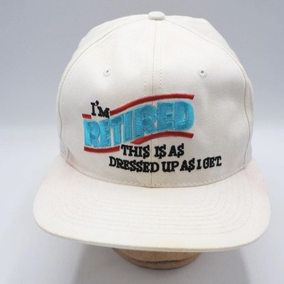 Snapback Trucker Farmer Hat Cap Retired This Is As Dressed Up As I Get 1980's
